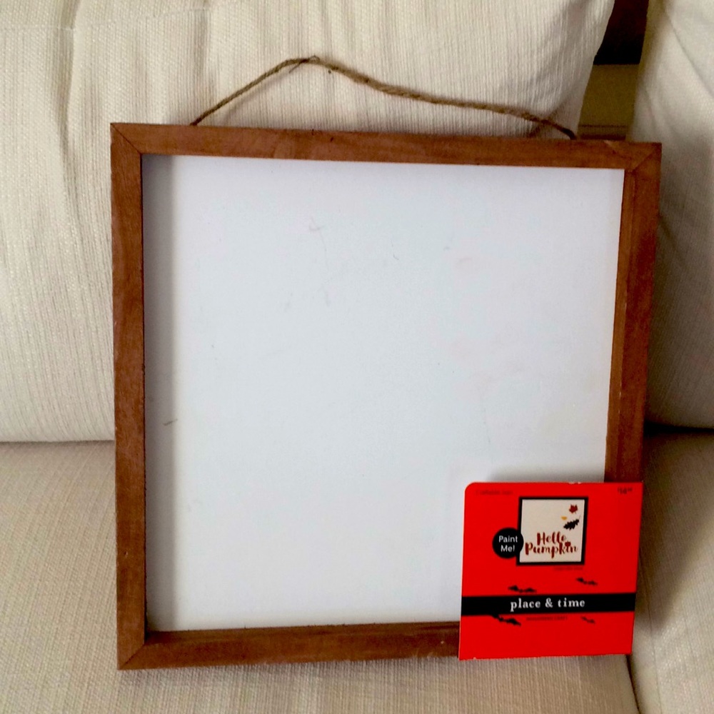 Wood frame craftable sign NWT, two sizes